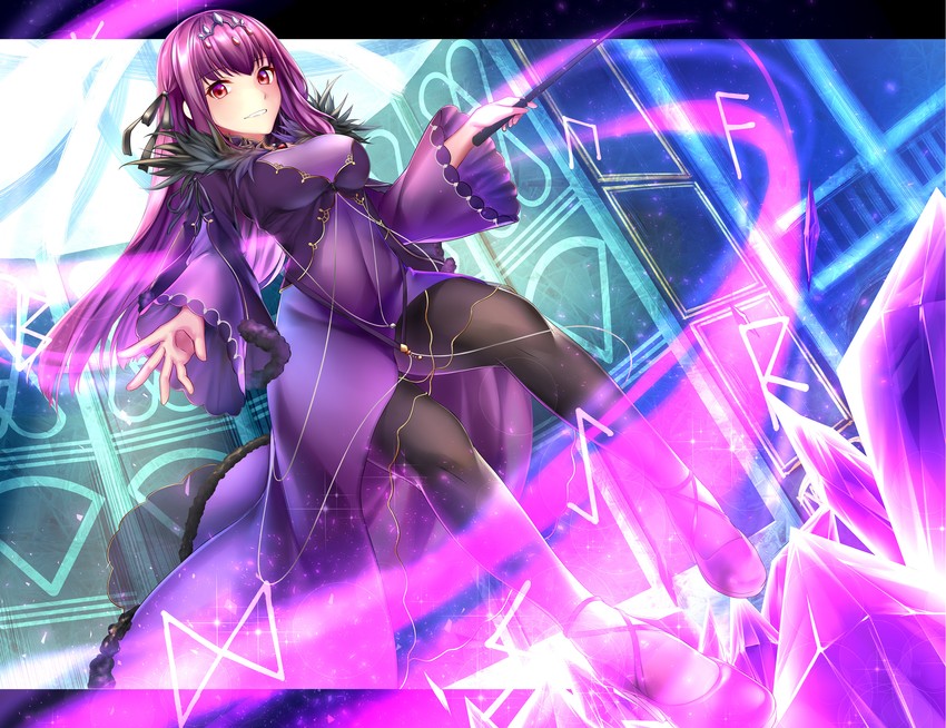 scathach and scathach skadi (fate and 1 more) drawn by rukinya_(nyanko_mogumogu)