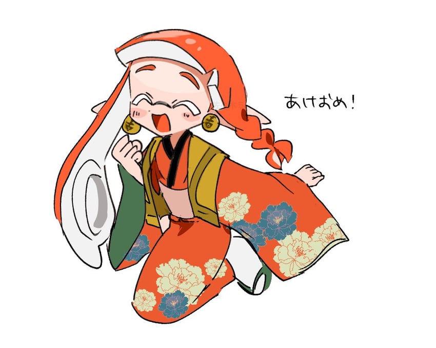 inkling player character and inkling girl (splatoon and 1 more) drawn by sasaki5_ika