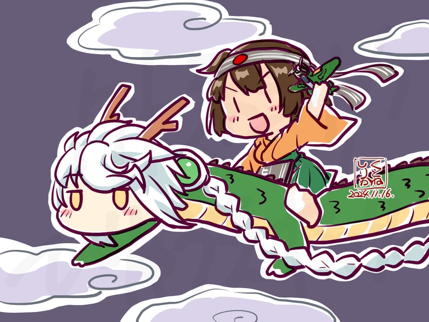 hiryuu and unryuu (kantai collection and 1 more) drawn by kutone_shirika