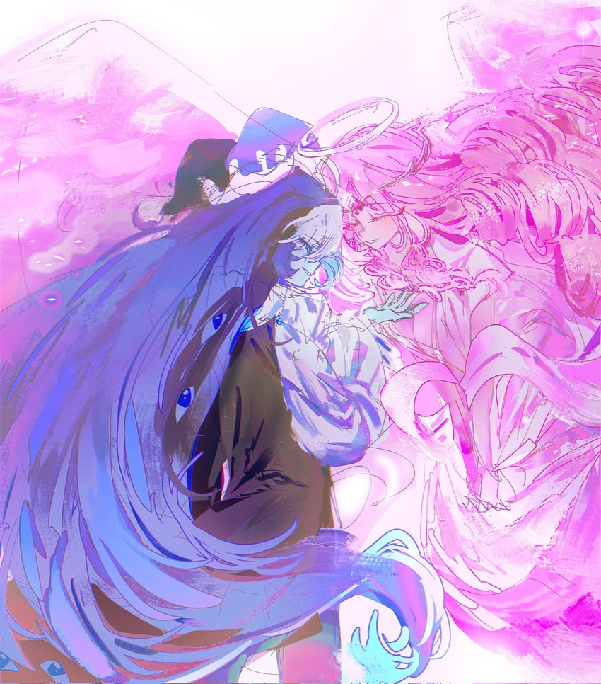 shadow milk cookie and eternal sugar cookie (cookie run and 1 more) drawn by kerrolyk