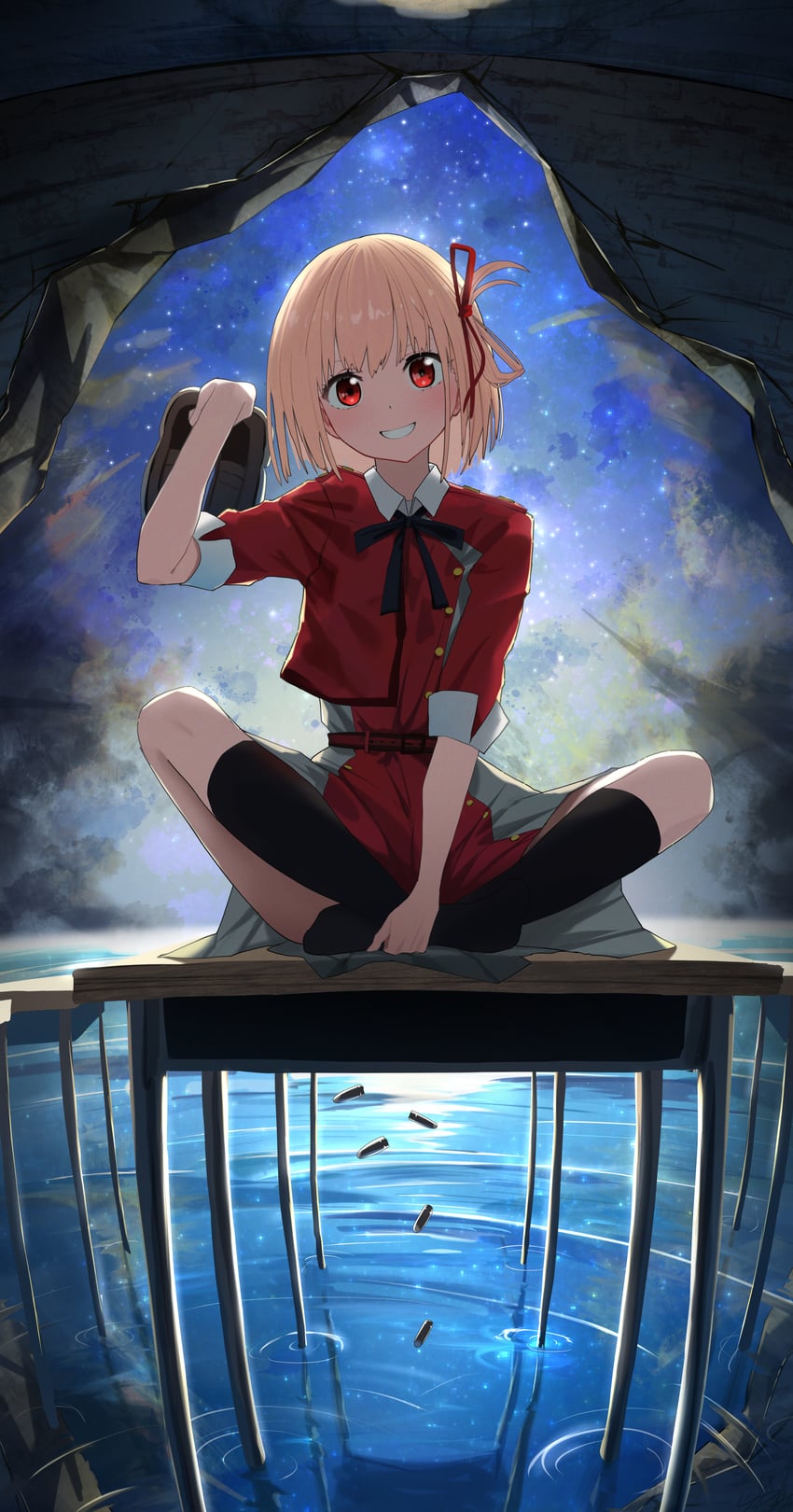 nishikigi chisato (lycoris recoil) drawn by hidulume