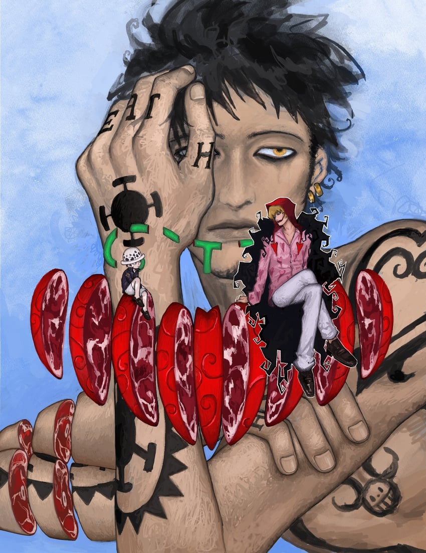 trafalgar law and donquixote rocinante (one piece) drawn by hv48ell
