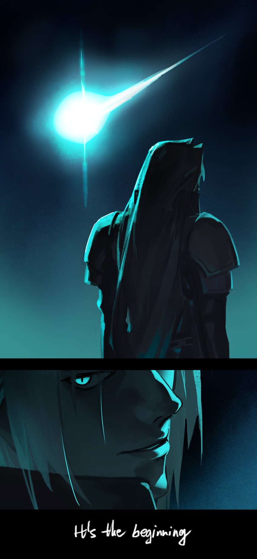 sephiroth (final fantasy and 1 more) drawn by 96min69