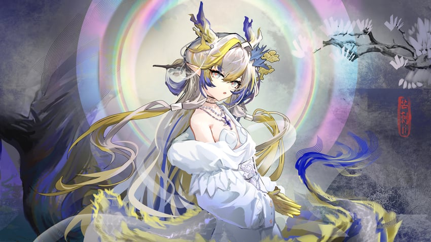 shu (arknights and 1 more) drawn by mang_ci