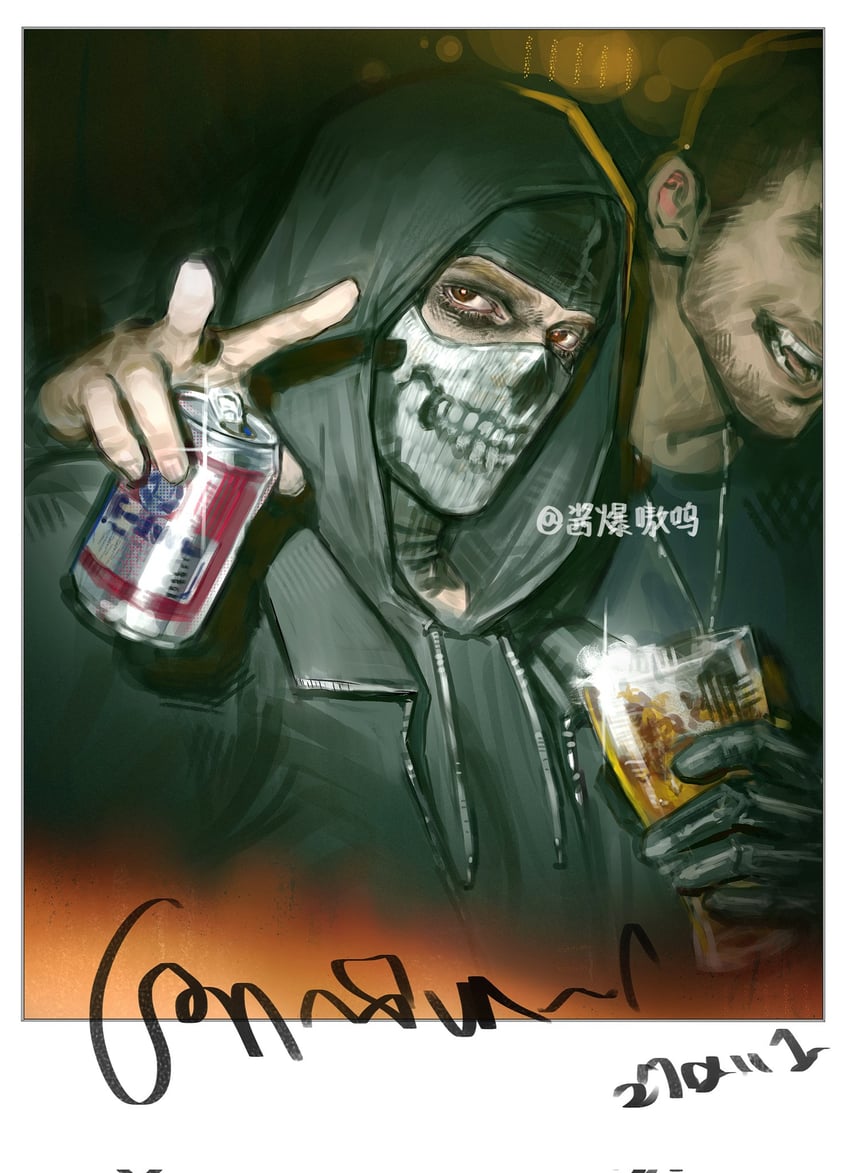 ghost and soap (call of duty and 1 more) drawn by jiangbaoaowu