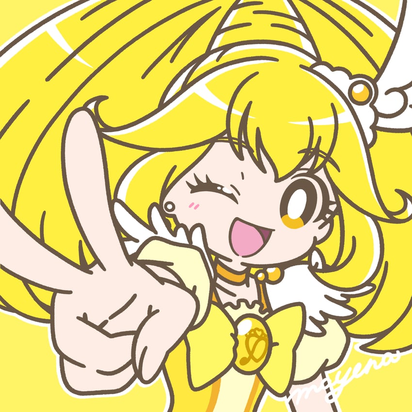 kise yayoi and cure peace (precure and 1 more) drawn by mayena