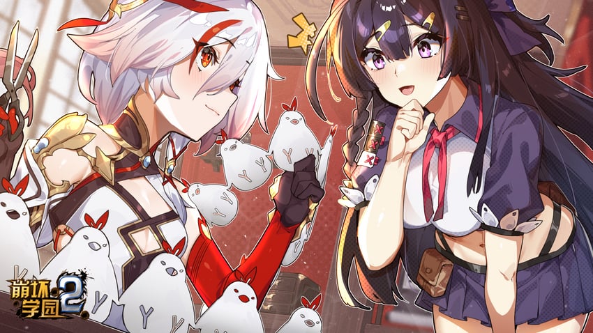 raiden mei, fu hua, and jingwei (honkai and 1 more)