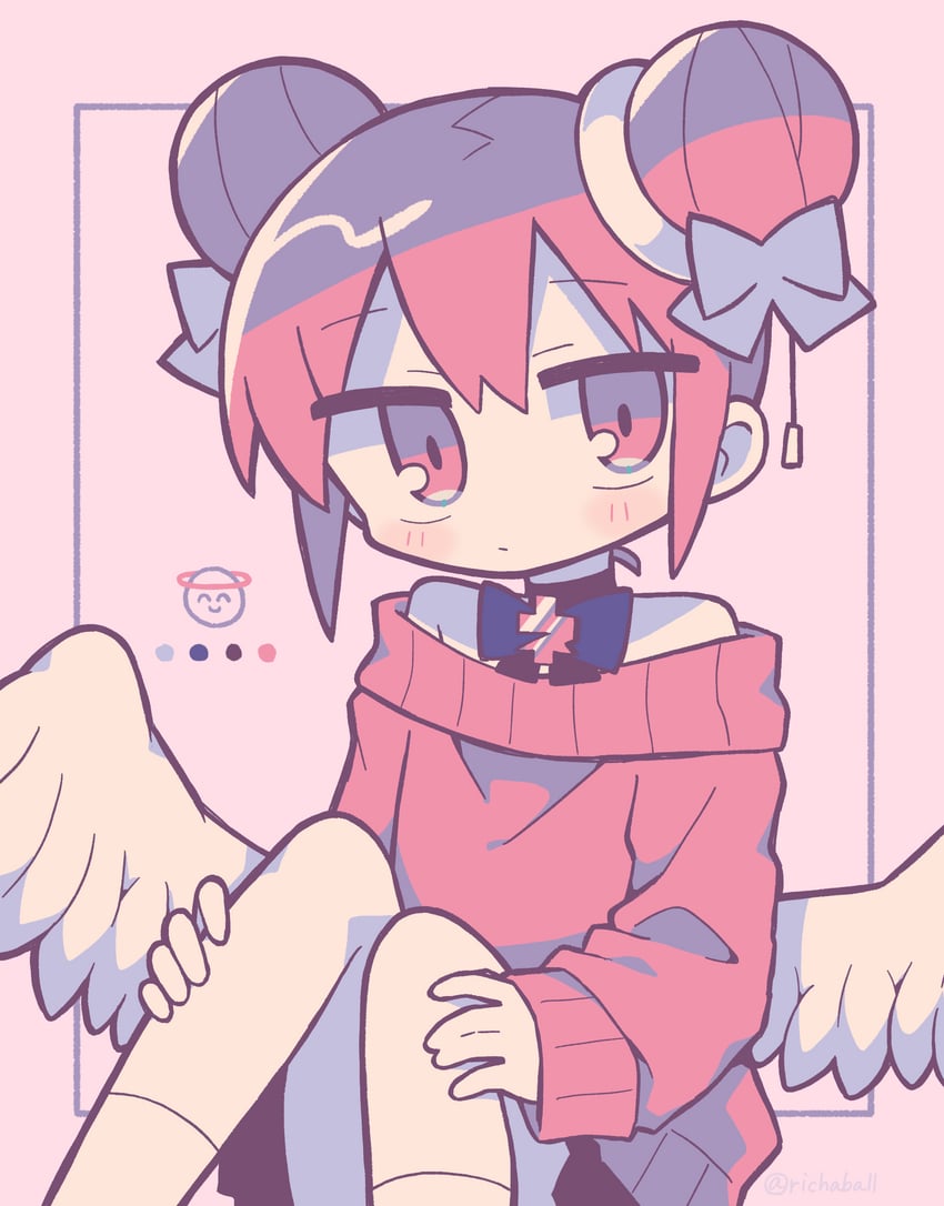 nanawo akari and datenshi-chan (indie utaite) drawn by richard_(richaball)