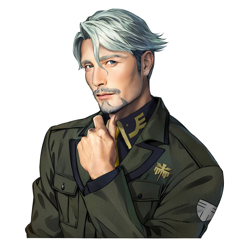 challia bull and mads mikkelsen (gundam and 1 more) drawn by shoumaru_(gadget_box)