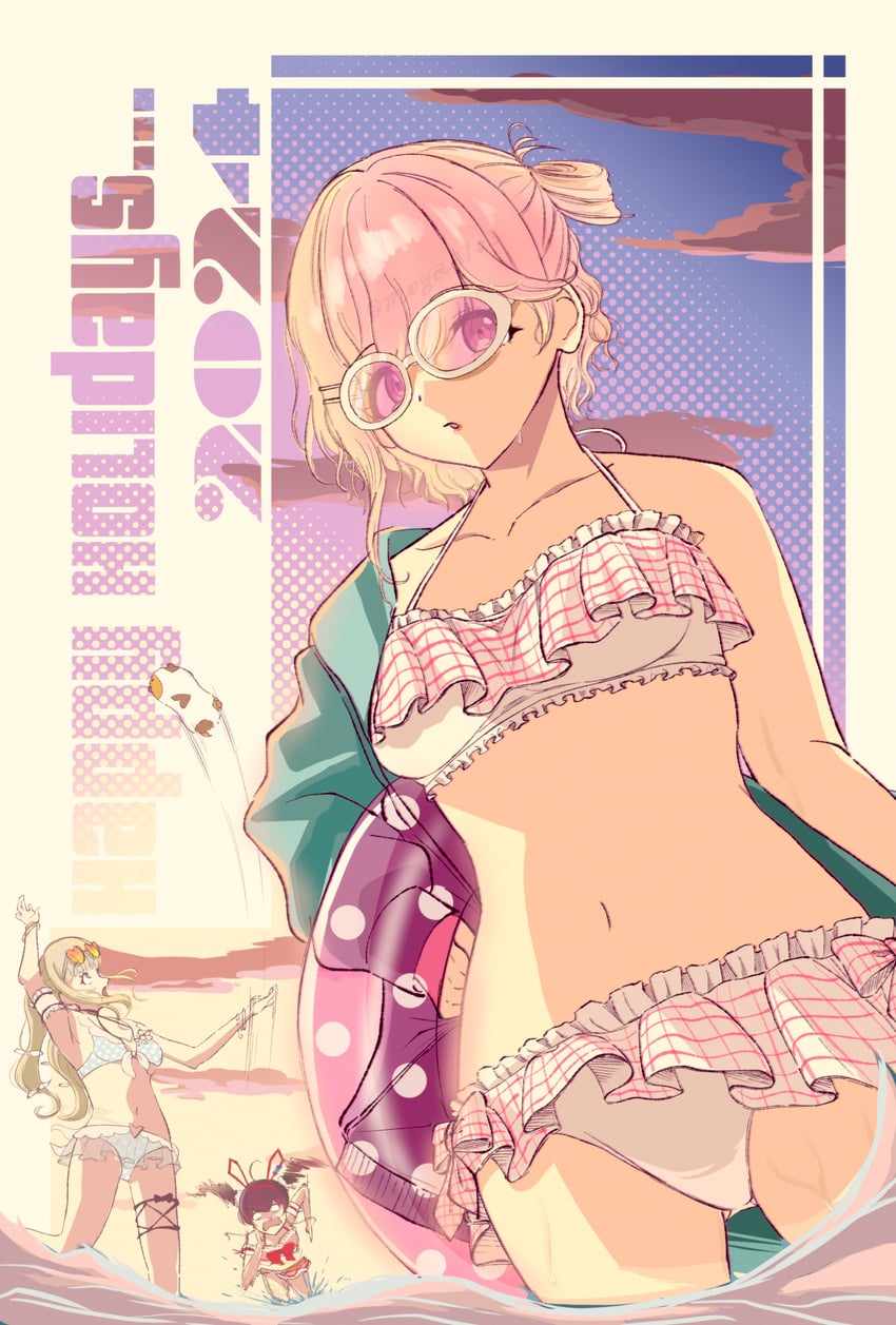 sakurada miyu, ohnaruto muni, shiratori kurumi, and nyochio (d4dj) drawn by moga3103