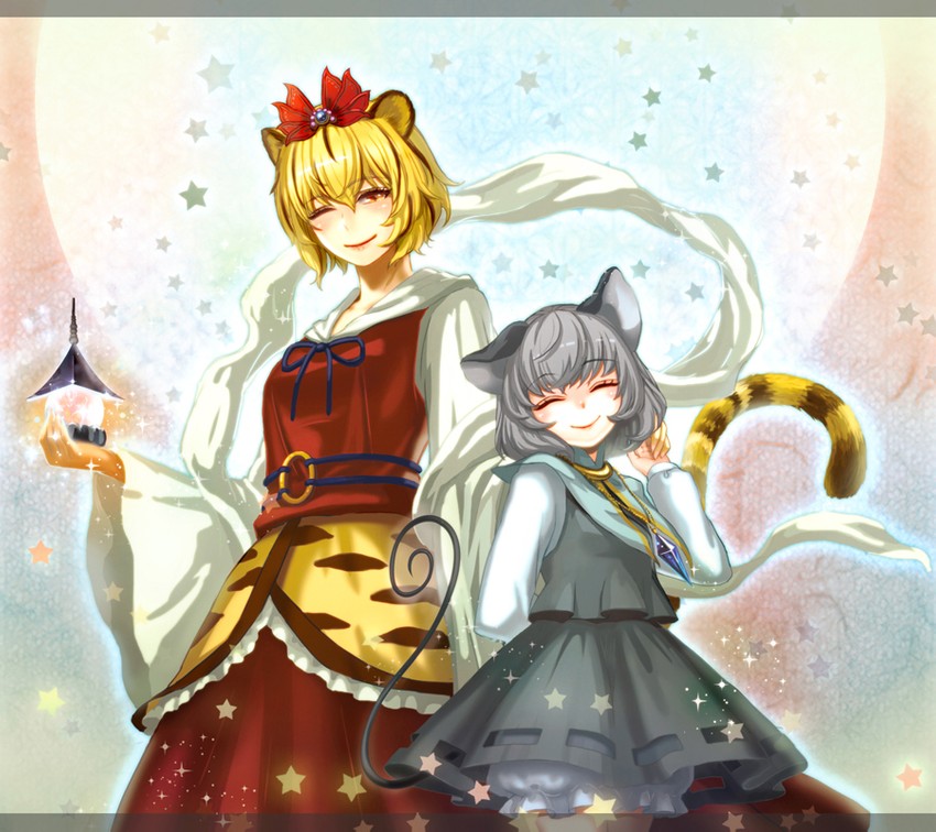 nazrin and toramaru shou (touhou) drawn by mikikoto_hitsuji