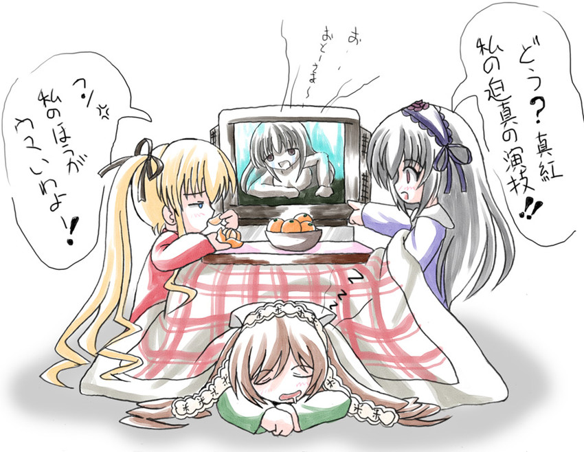 suigintou, shinku, and suiseiseki (rozen maiden) drawn by imai_kazunari
