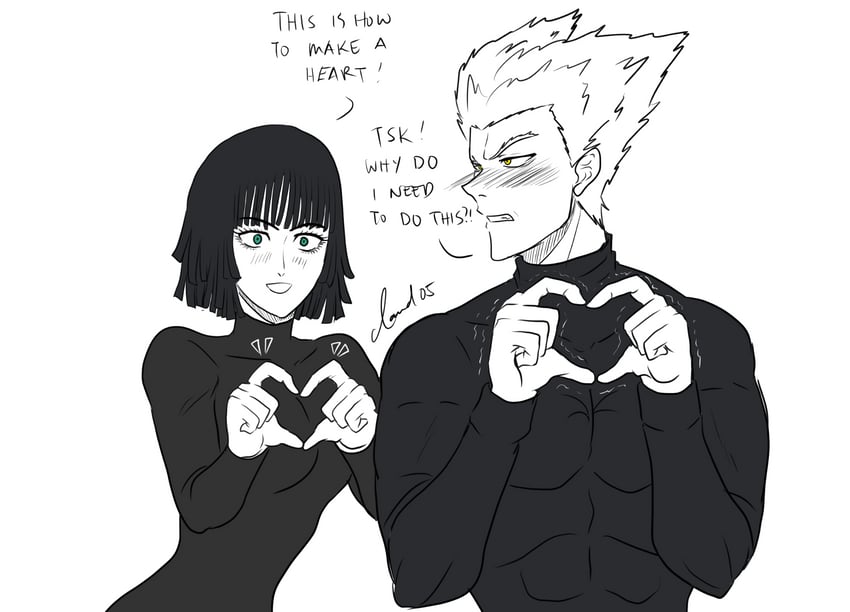 fubuki and garou (one-punch man) drawn by claud05