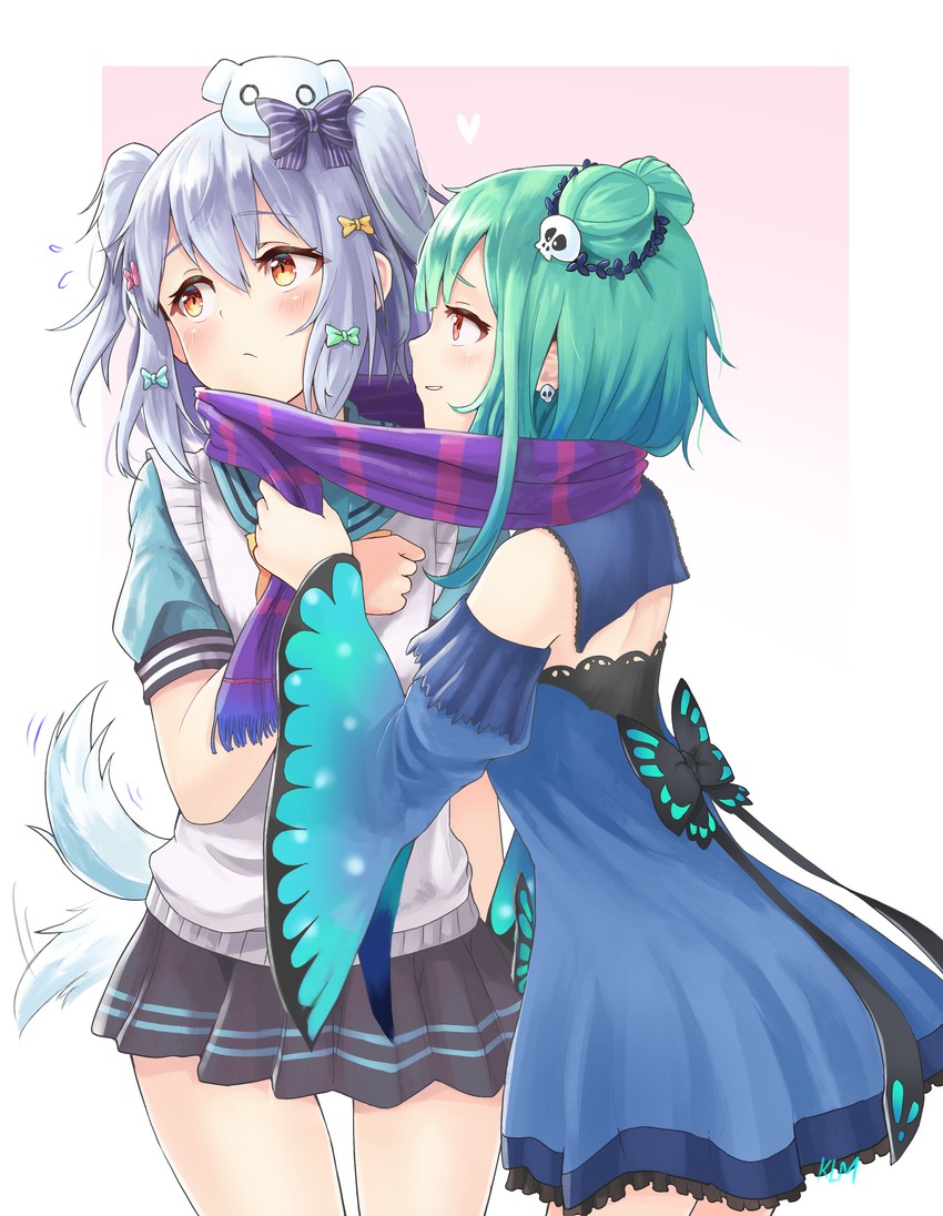 uruha rushia and inuyama tamaki (hololive and 1 more) drawn by jtleeklm