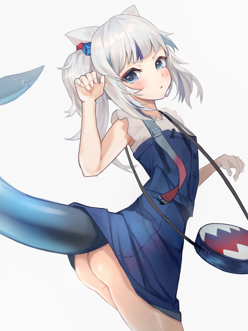 gawr gura (hololive and 1 more) drawn by hakusyokuto