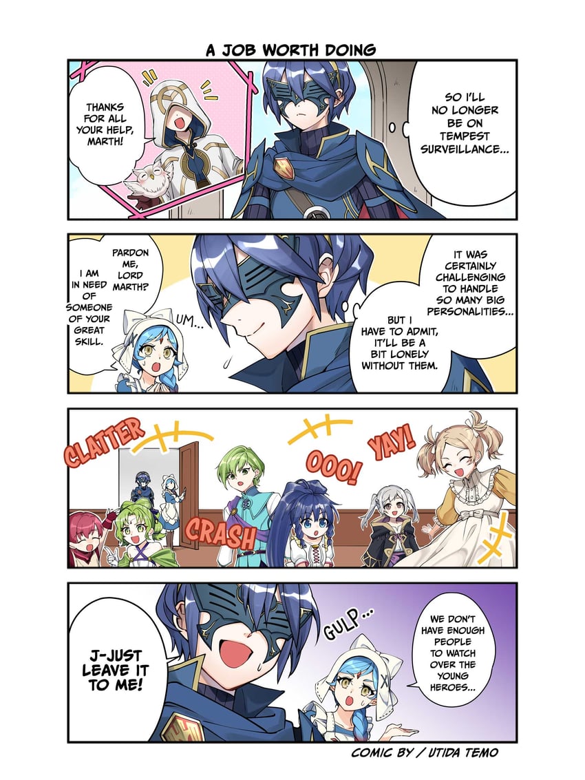 lucina, female robin, kiran, lissa, feh, and 6 more (fire emblem and 5 more) drawn by utida_temo