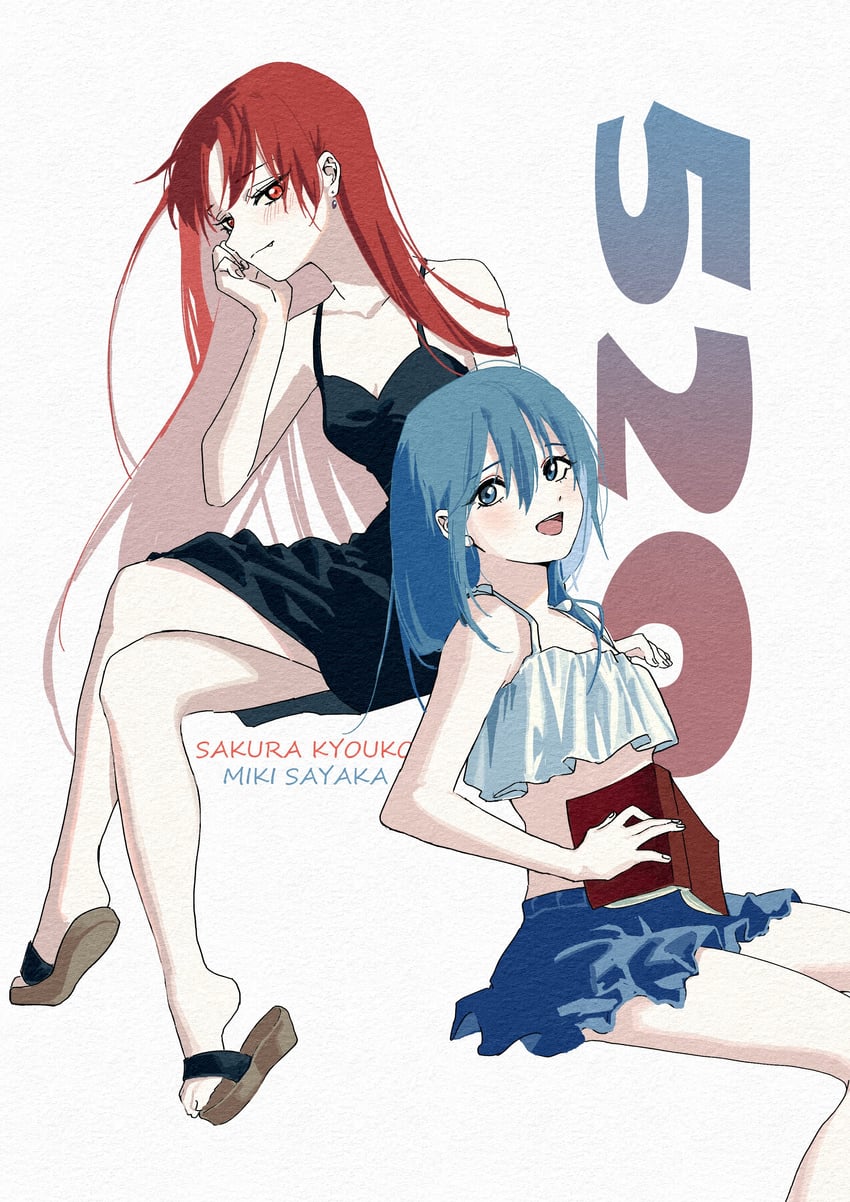 miki sayaka and sakura kyoko (mahou shoujo madoka magica) drawn by cx6lc0