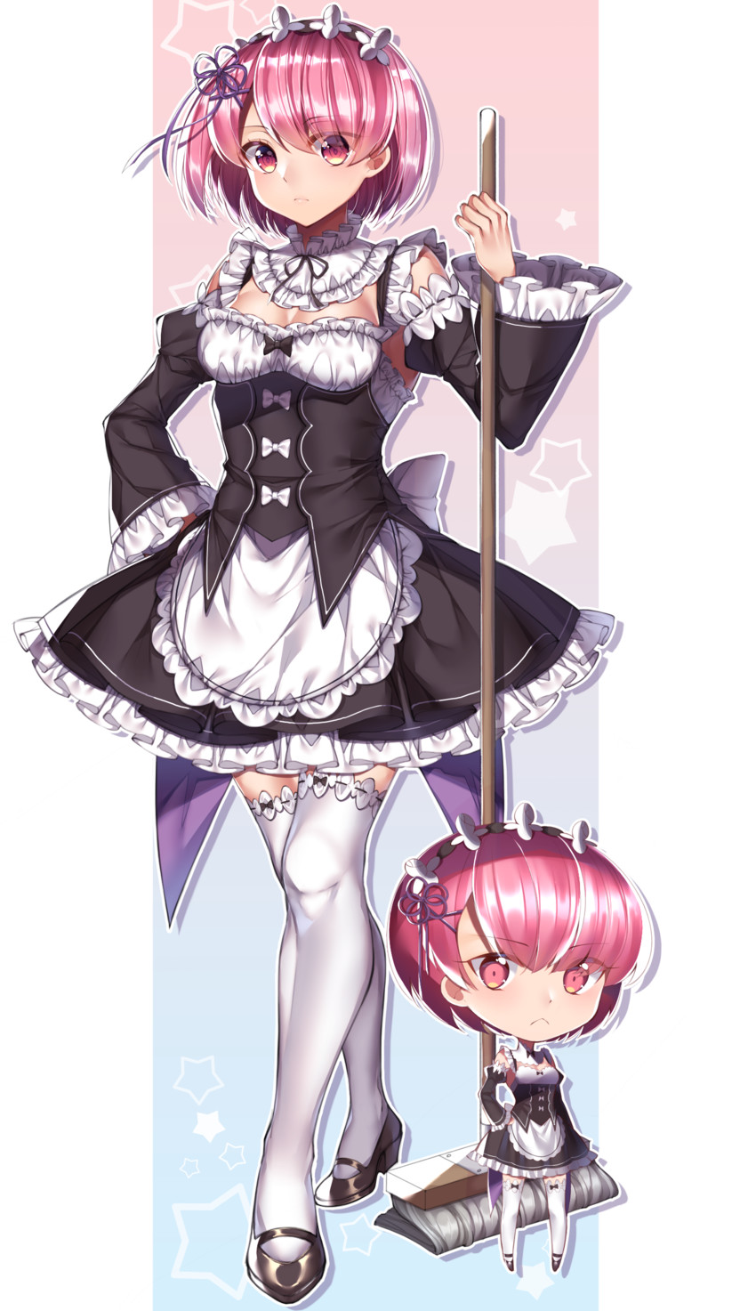 ram (re:zero kara hajimeru isekai seikatsu) drawn by dark_jewel_(gem_oblivion)