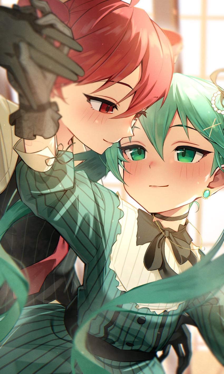 hatsune miku and kasane teto (vocaloid and 1 more) drawn by natoruuuu