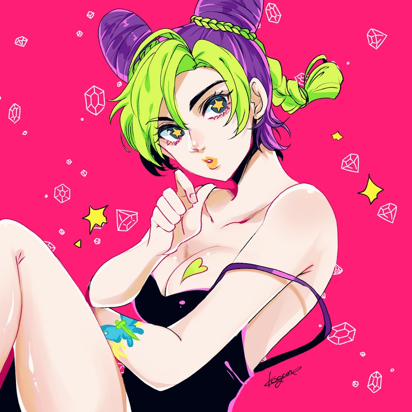 kujo jolyne (jojo no kimyou na bouken and 1 more) drawn by kogatarou