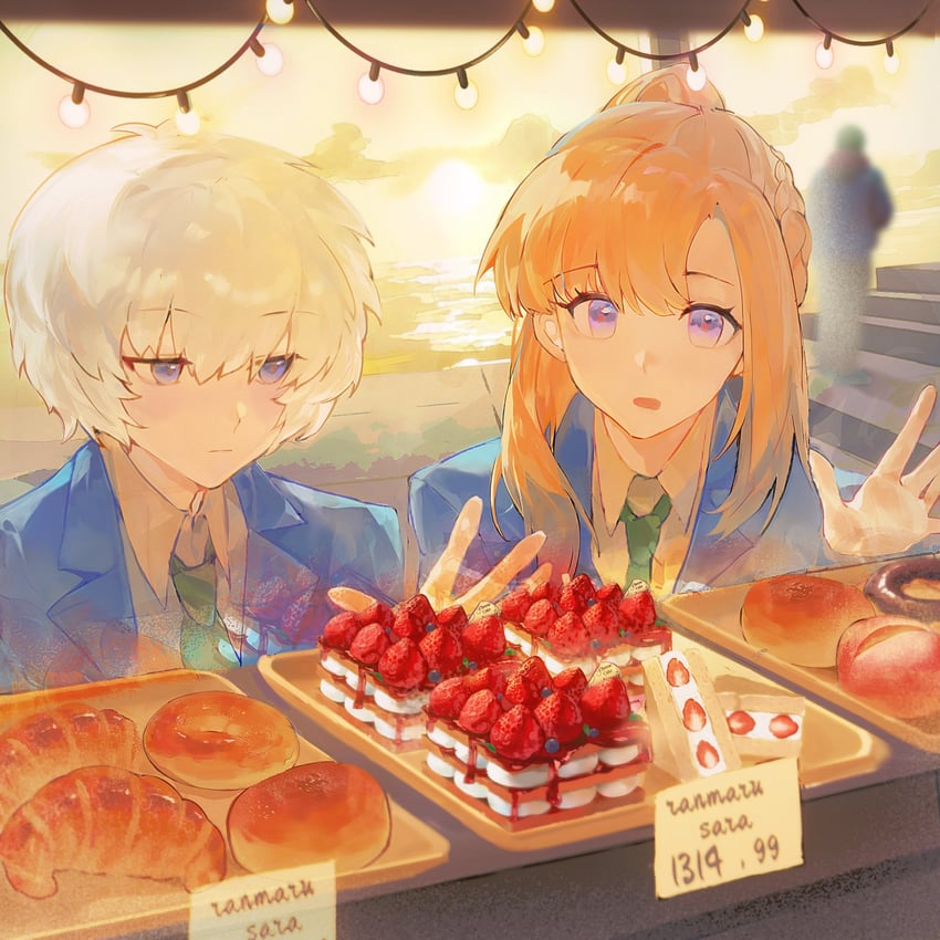 chidouin sara and kageyama ranmaru (kimi ga shine) drawn by sama68715767