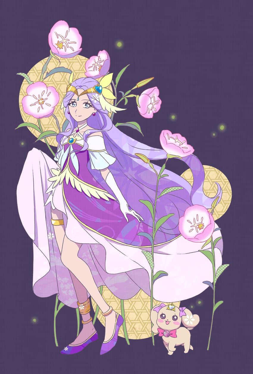 fuurin asumi, cure earth, and latte (precure and 1 more) drawn by strawberrylove2525