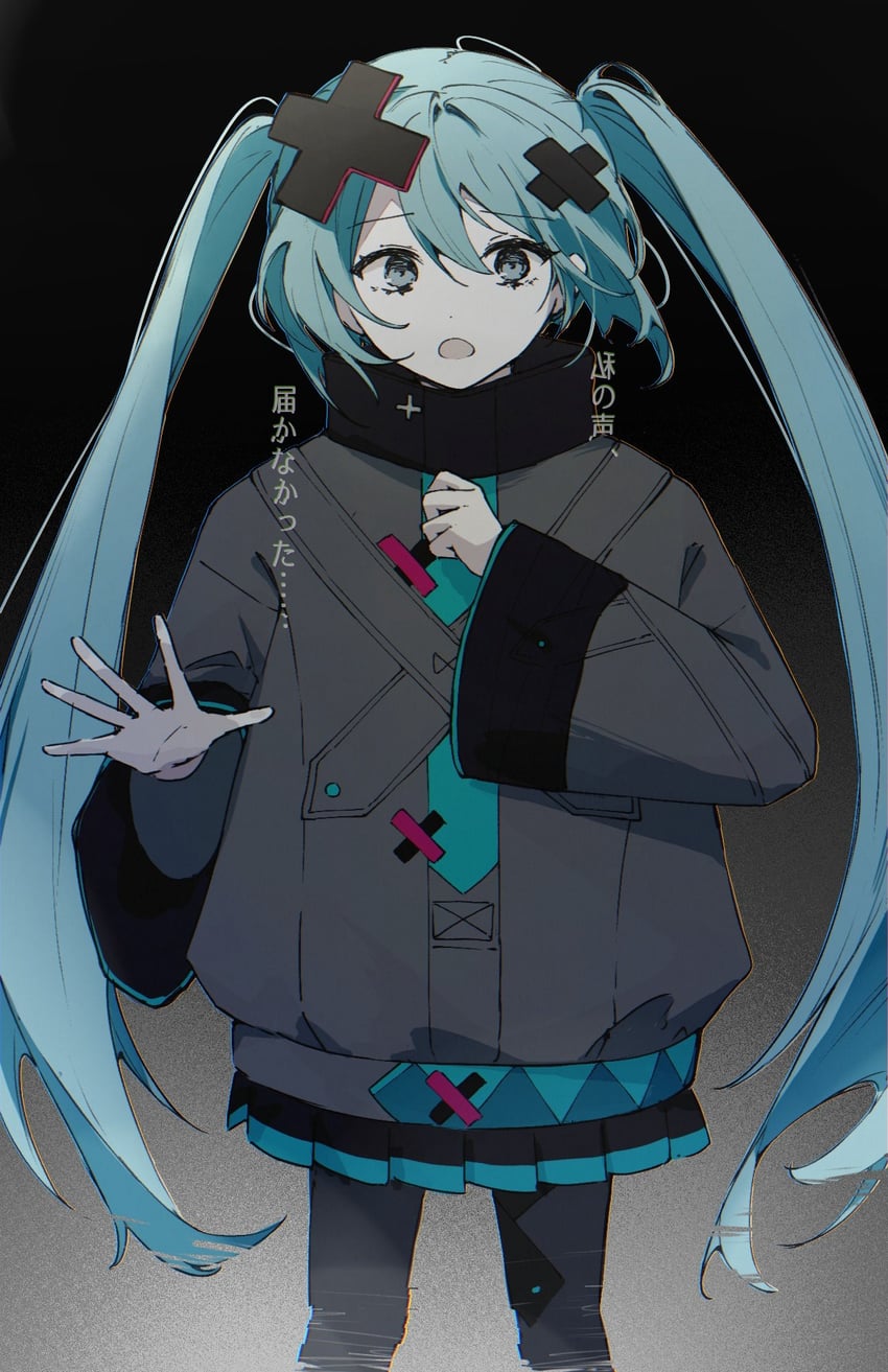 hatsune miku and batsu miku (vocaloid and 2 more) drawn by yuiyotti102