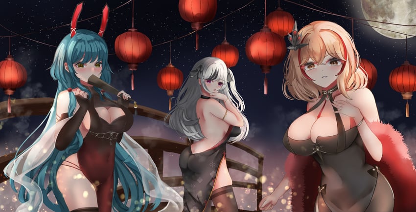 roon, elbe, and boise (azur lane) drawn by rei_tuki