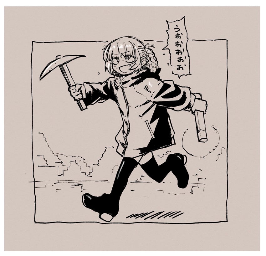 nanakusa nazuna (minecraft and 1 more) drawn by kotoyama