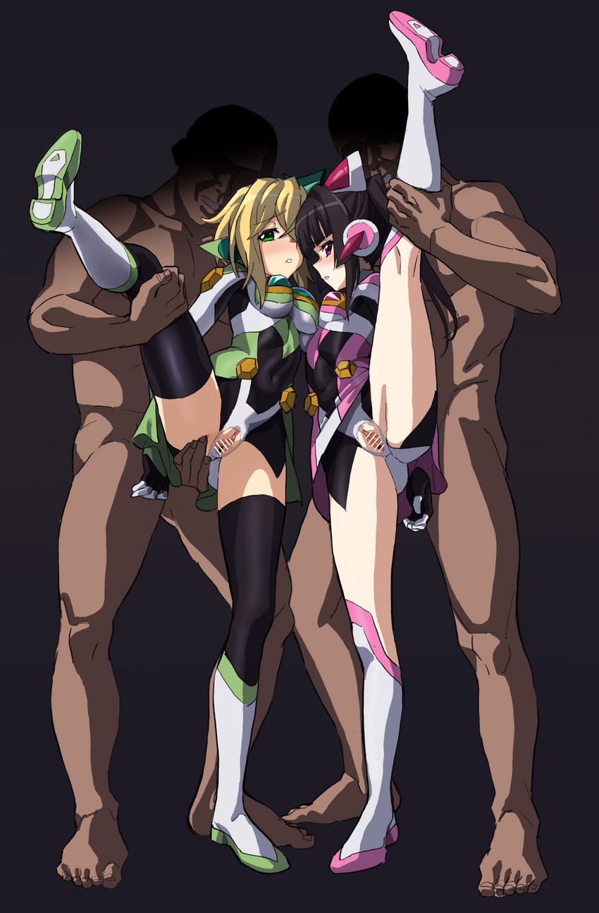 akatsuki kirika and tsukuyomi shirabe (senki zesshou symphogear) drawn by inai_uchi