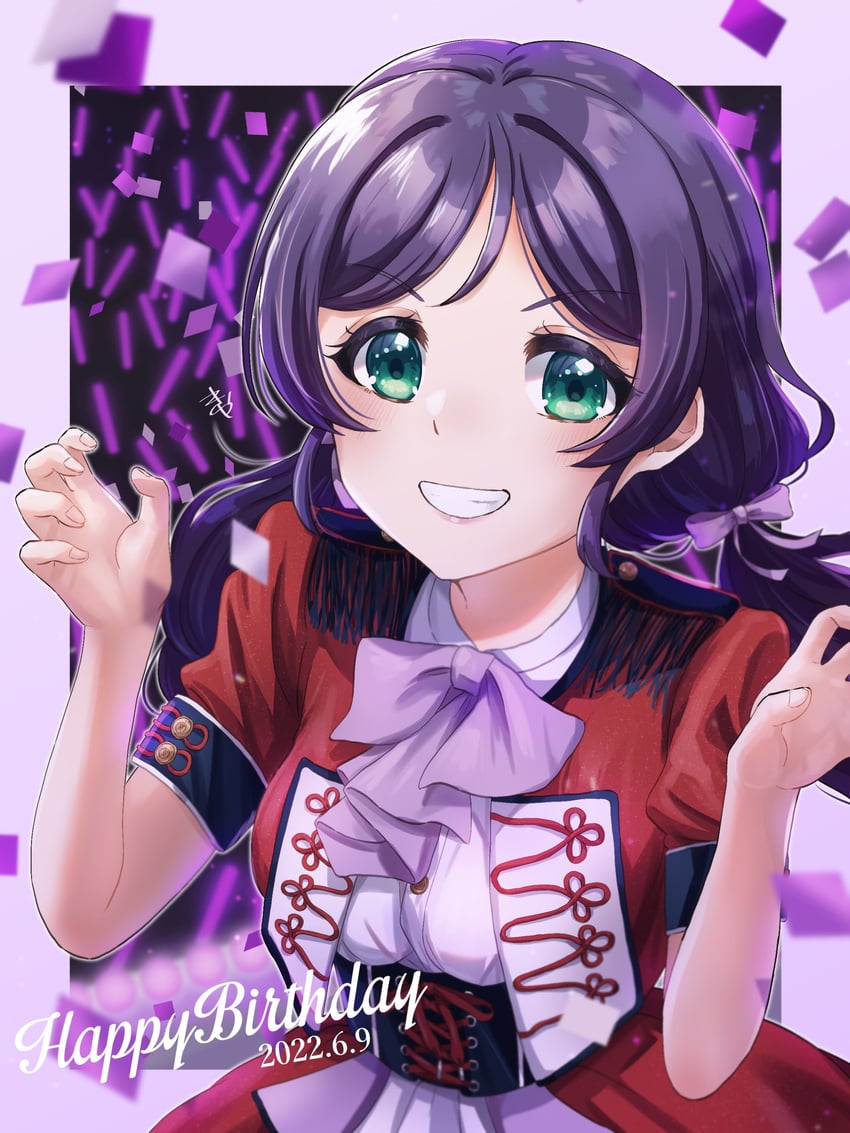 tojo nozomi (love live! and 1 more) drawn by kyaku_tasu