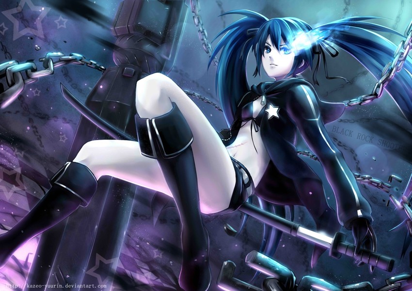 black rock shooter (black rock shooter) drawn by kazeo-yuurin