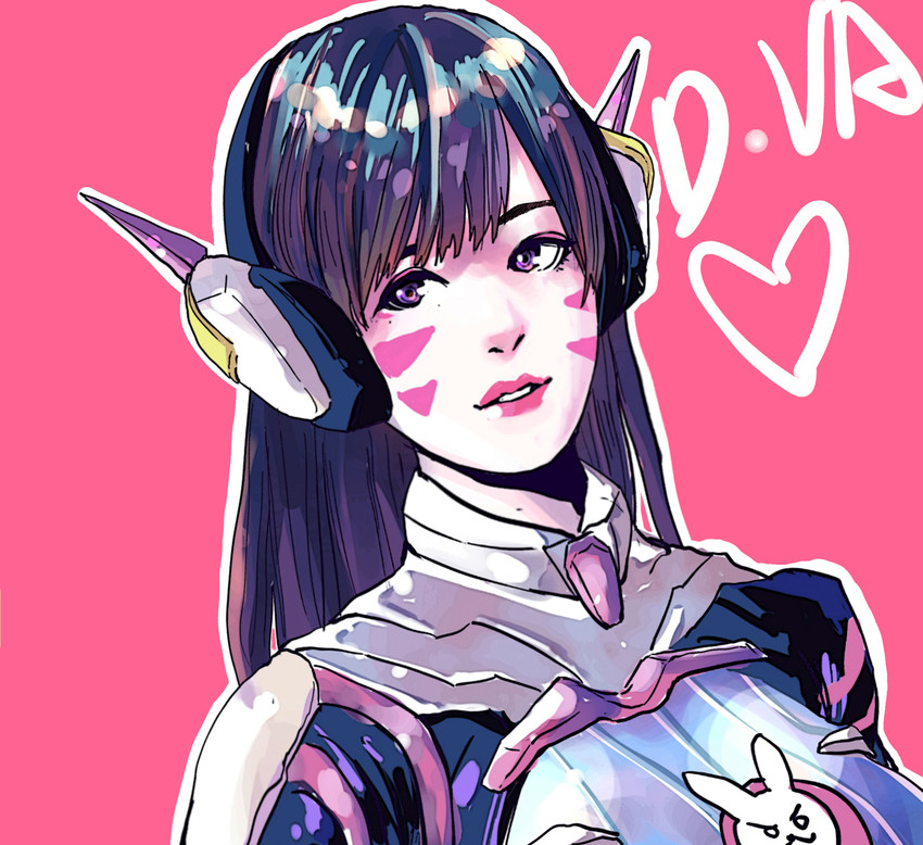 d.va (overwatch and 1 more) drawn by xi_luo_an_ya