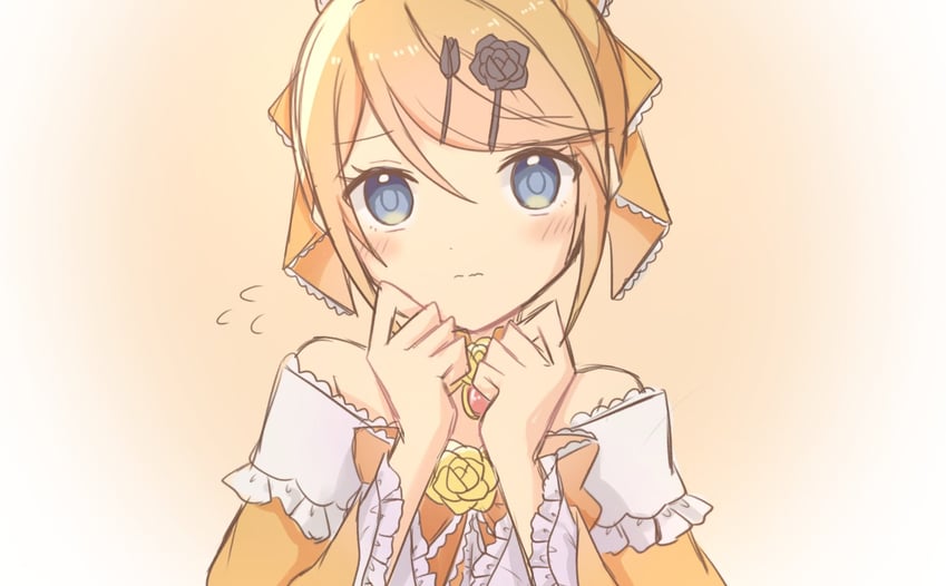 kagamine rin and riliane lucifen d'autriche (vocaloid and 2 more) drawn by aquamarinu