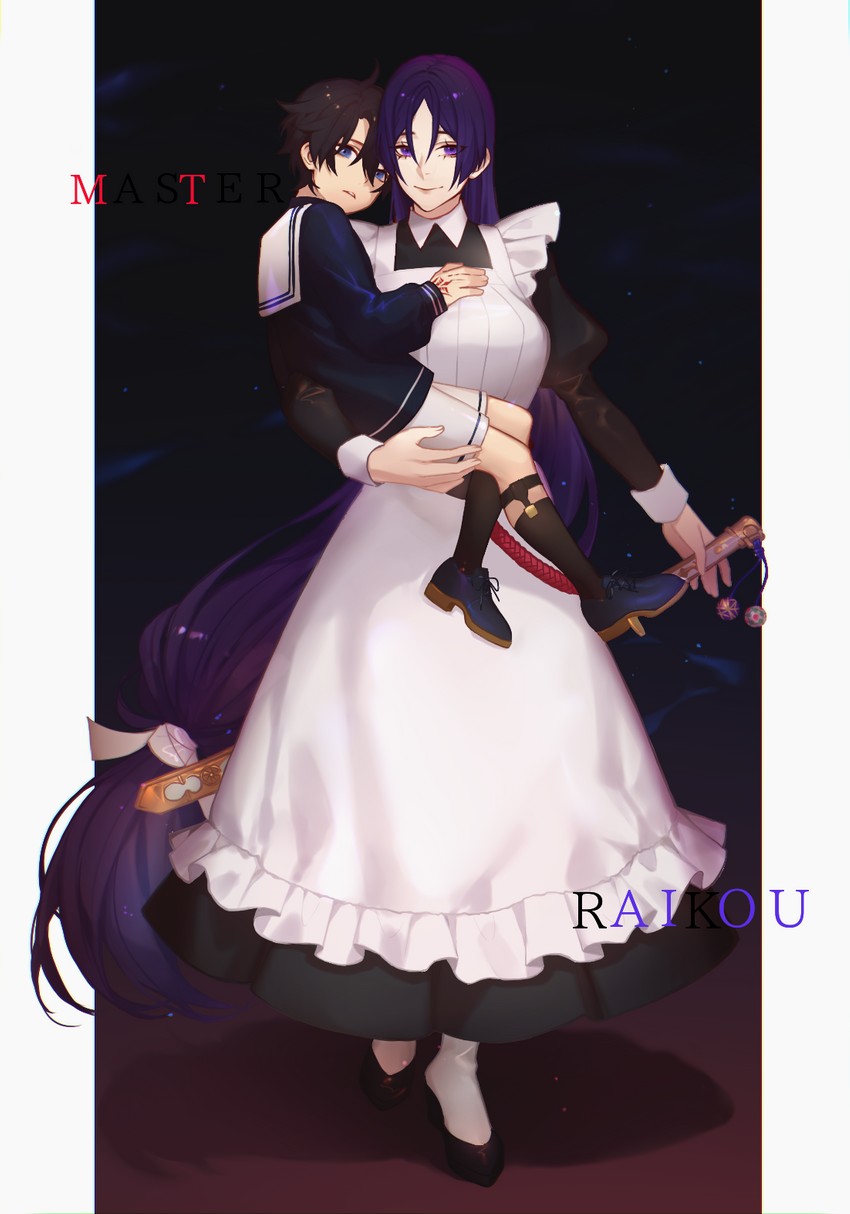 fujimaru ritsuka and minamoto no raikou (fate and 1 more) drawn by jesse_(pixiv34586727)