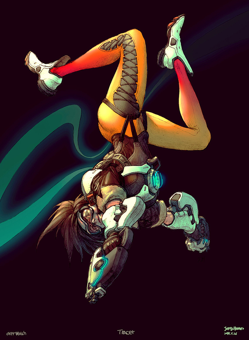 tracer (overwatch and 1 more) drawn by jong_hwan