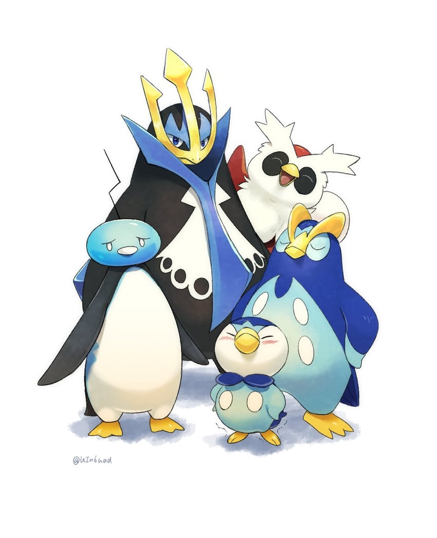 piplup, empoleon, delibird, eiscue, and prinplup (pokemon) drawn by uin6uad
