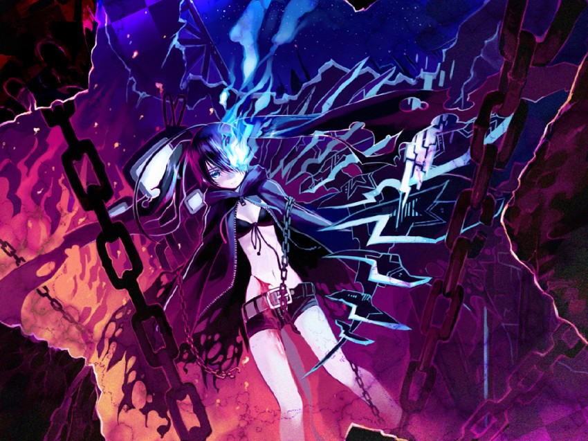 black rock shooter (black rock shooter) drawn by shigehiro_(hiroi_heya)