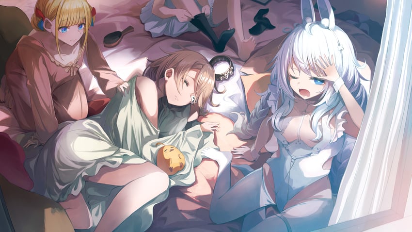 manjuu, le malin, le triomphant, le terrible, and l'indomptable (azur lane) drawn by miyabino_(miyabi1616)