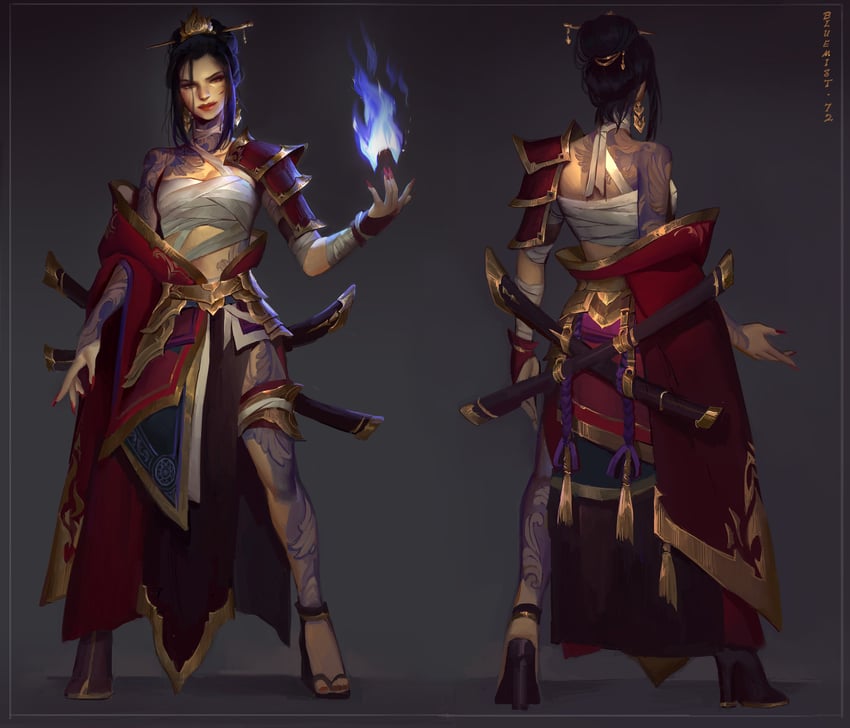 azula (avatar legends and 1 more) drawn by bluemist72