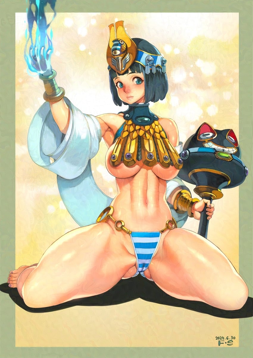 menace, ancient princess menace, and setra (queen's blade) drawn by f.s.