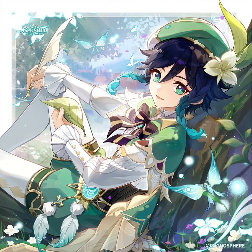 venti and crystalfly (genshin impact)