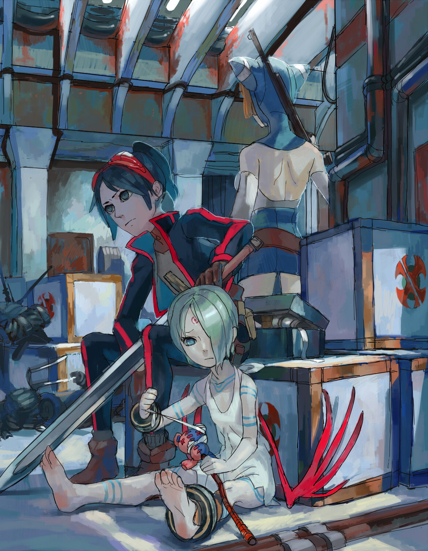 nina, lin, and ryu (breath of fire and 1 more) drawn by sasumata_jirou