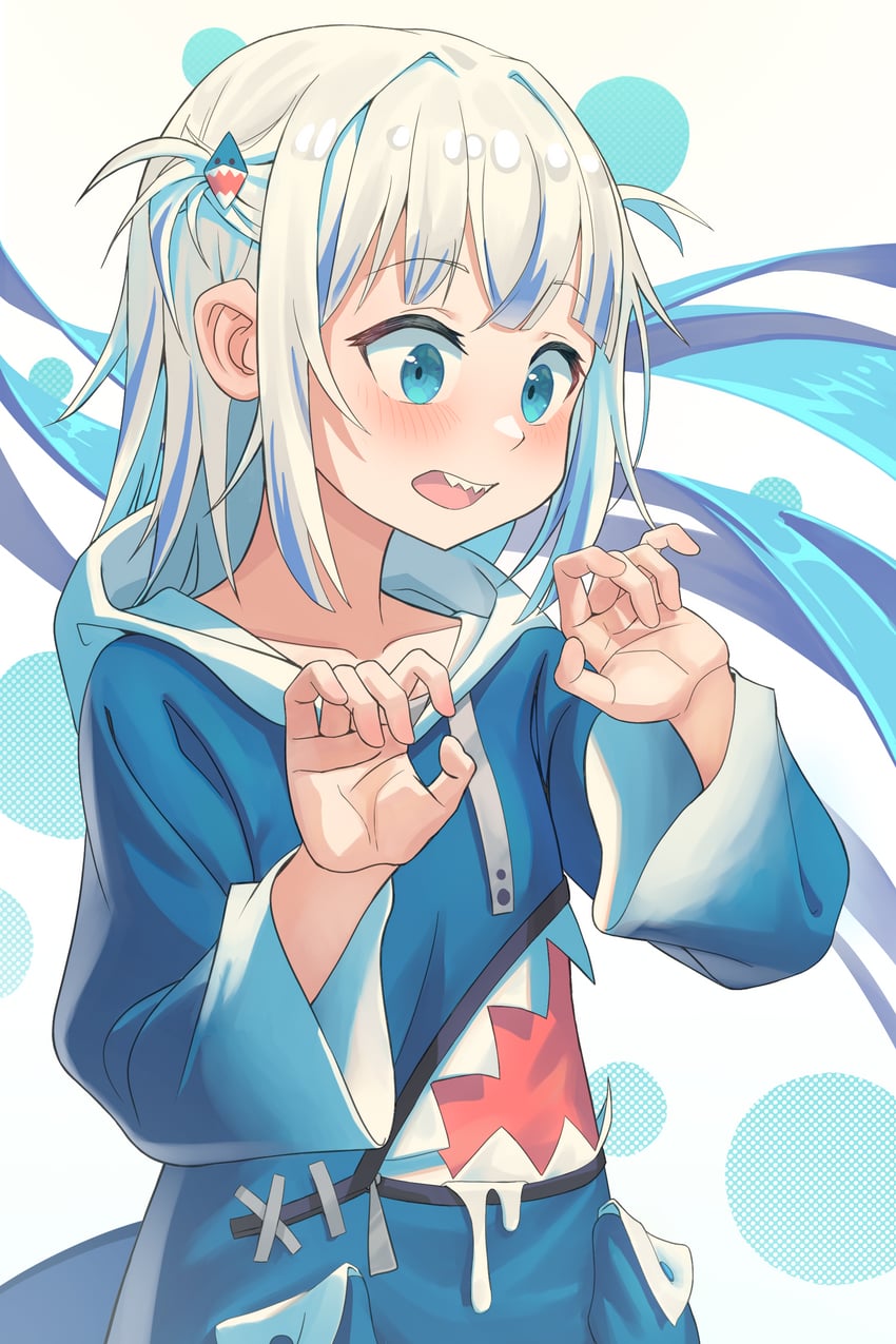 gawr gura (hololive and 1 more) drawn by ranari