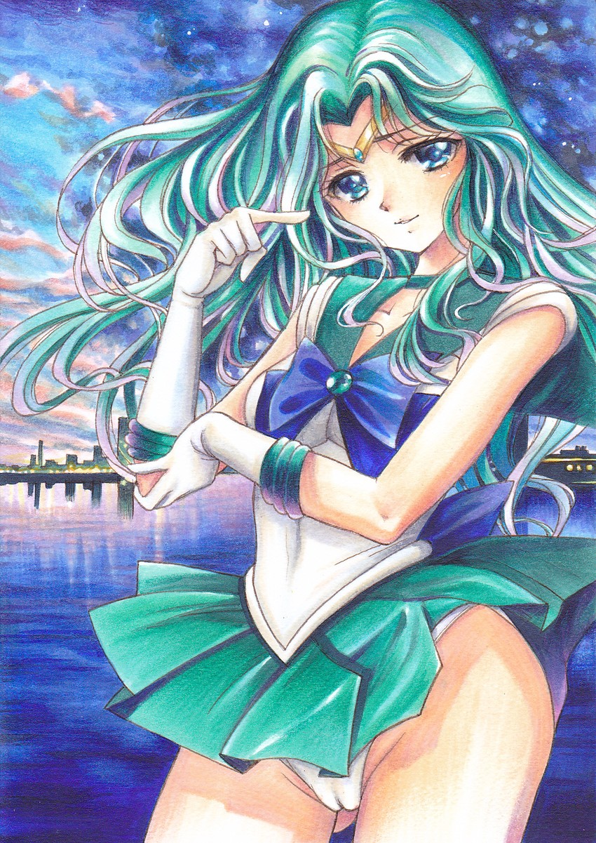 kaiou michiru and sailor neptune (bishoujo senshi sailor moon) drawn by tomoeri