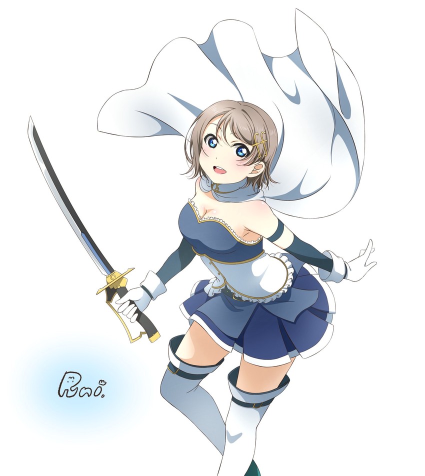 miki sayaka and watanabe you (love live! and 2 more) drawn by runi_(87025)