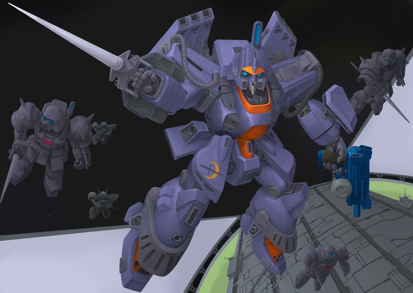 den'an zon, den'an gei, and berga giros (gundam and 1 more) drawn by volkov-1953