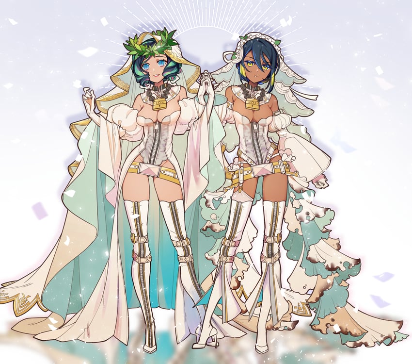 nero claudius, trung trac, and trung nhi (fate and 1 more) drawn by chinon_d'arc