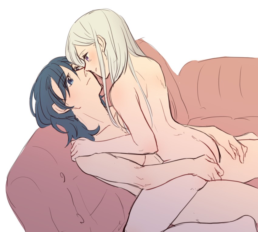 female byleth and edelgard von hresvelg (fire emblem and 1 more) drawn by riromomo
