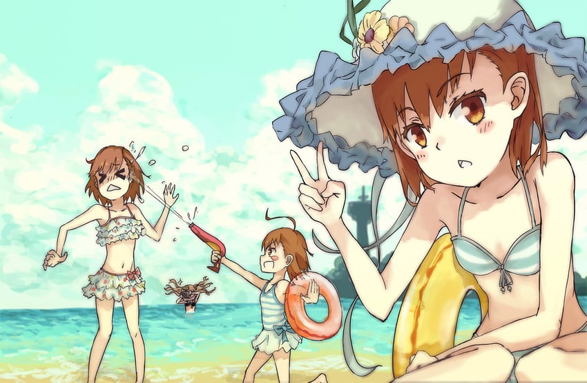 misaka mikoto, shirai kuroko, last order, and misaka imouto (toaru majutsu no index and 1 more) drawn by tomato_(lsj44867)